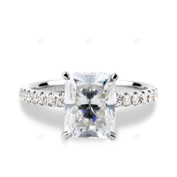 Radiant Cut Cluster Rose Gold Lab Grown Diamond Ring
