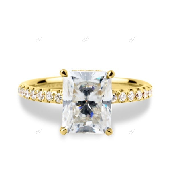 Radiant Cut Cluster Rose Gold Lab Grown Diamond Ring