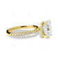 Radiant Cut Cluster Rose Gold Lab Grown Diamond Ring