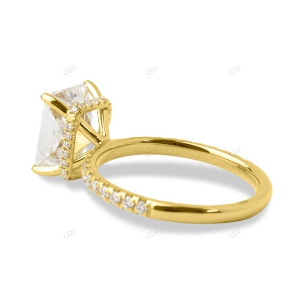 Radiant Cut Cluster Rose Gold Lab Grown Diamond Ring