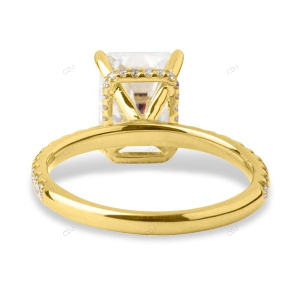 Radiant Cut Cluster Rose Gold Lab Grown Diamond Ring