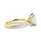 Radiant Cut Cluster Rose Gold Lab Grown Diamond Ring