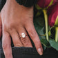 Hidden Halo Oval Cut Lab Diamond Gold Ring