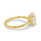 Hidden Halo Oval Cut Lab Diamond Gold Ring