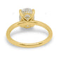 Hidden Halo Oval Cut Lab Diamond Gold Ring