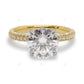 Yellow Gold Lab Diamond Cluster Ring