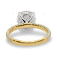 Yellow Gold Lab Diamond Cluster Ring