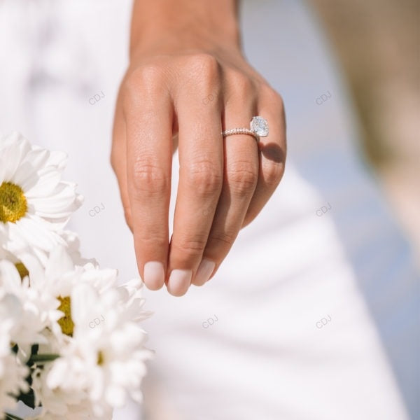 Yellow Gold Lab Diamond Cluster Ring