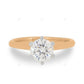 Two Tone Solitaire Lab Grown Diamond Ring