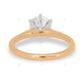 Two Tone Solitaire Lab Grown Diamond Ring
