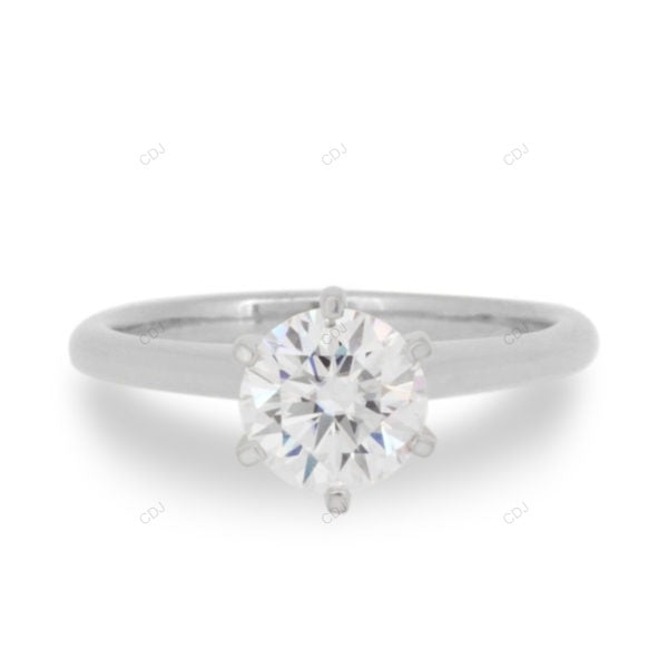 Solitaire Solid Gold Lab Grown Diamond Ring