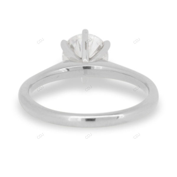 Solitaire Solid Gold Lab Grown Diamond Ring