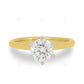 Two Tone Solitaire Lab Grown Diamond Ring