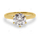 Solitaire Solid Gold Lab Grown Diamond Ring