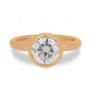 Bezel Set Solitaire Lab Grown Diamond Ring