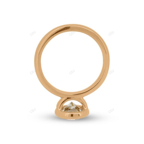 Bezel Set Solitaire Lab Grown Diamond Ring