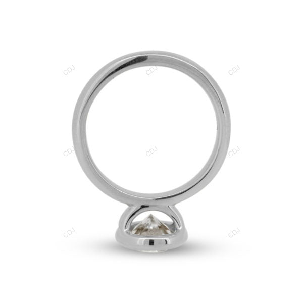 Bezel Set Solitaire Lab Grown Diamond Ring