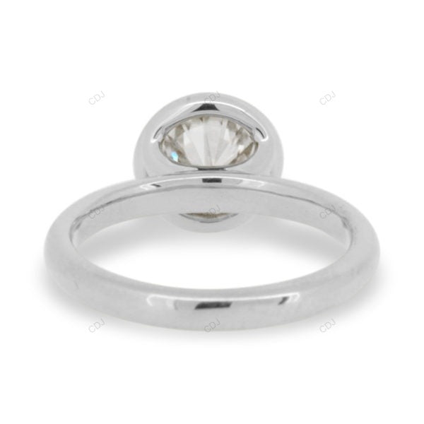 Bezel Set Solitaire Lab Grown Diamond Ring
