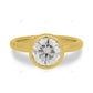 Bezel Set Solitaire Lab Grown Diamond Ring