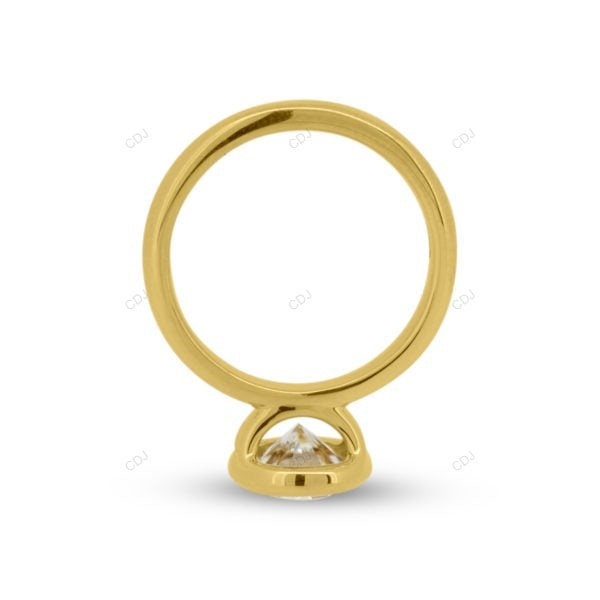 Bezel Set Solitaire Lab Grown Diamond Ring