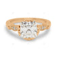 Asscher Cut Lab Grown Diamond Vintage Gold Ring