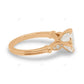Asscher Cut Lab Grown Diamond Vintage Gold Ring