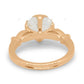 Asscher Cut Lab Grown Diamond Vintage Gold Ring