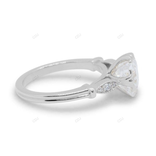Asscher Cut Lab Grown Diamond Vintage Gold Ring