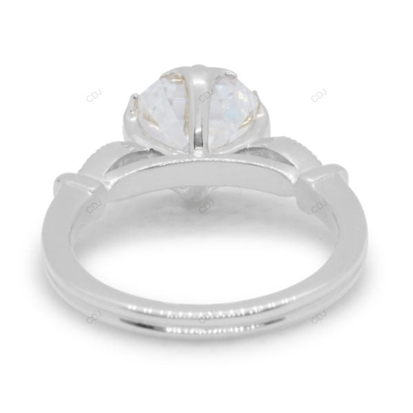Asscher Cut Lab Grown Diamond Vintage Gold Ring