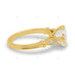 Asscher Cut Lab Grown Diamond Vintage Gold Ring