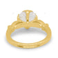 Asscher Cut Lab Grown Diamond Vintage Gold Ring