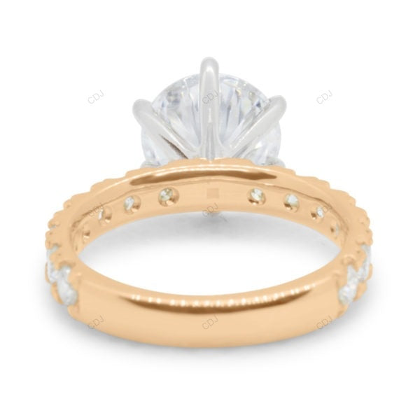 Two Tone Cluster Lab Grown Diamond Ring