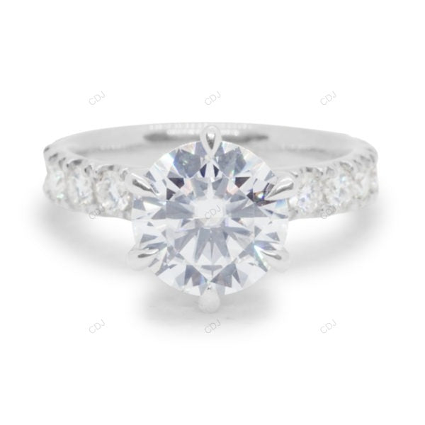 Two Tone Cluster Lab Grown Diamond Ring