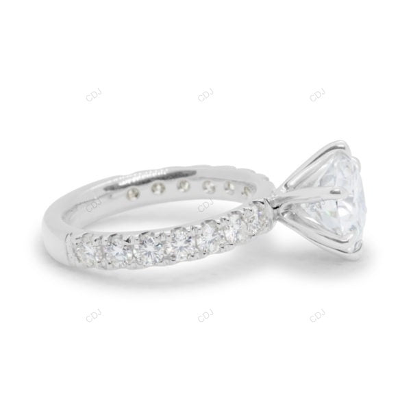 Two Tone Cluster Lab Grown Diamond Ring
