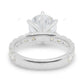 Two Tone Cluster Lab Grown Diamond Ring