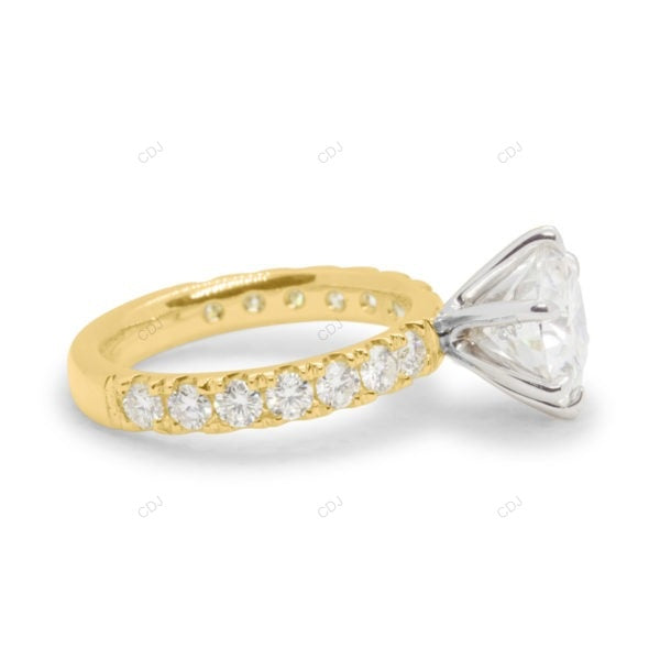 Two Tone Cluster Lab Grown Diamond Ring