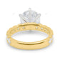 Two Tone Cluster Lab Grown Diamond Ring