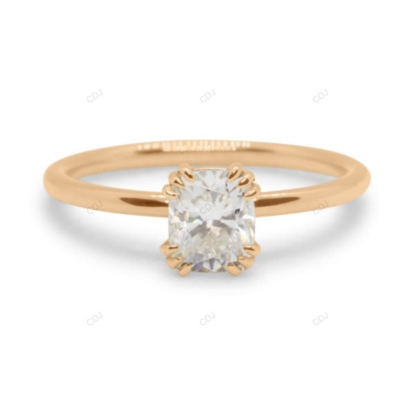 Three Prong Set Lab Grown Diamond Solitaire Ring