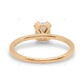 Three Prong Set Lab Grown Diamond Solitaire Ring