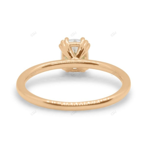 Three Prong Set Lab Grown Diamond Solitaire Ring