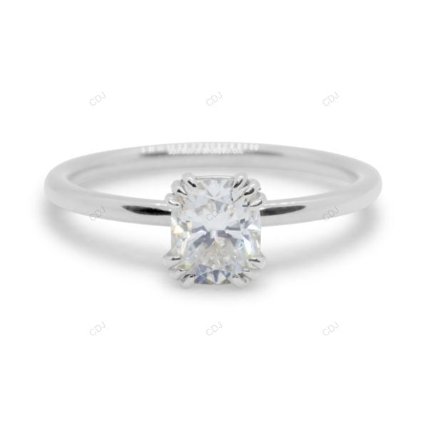 Three Prong Set Lab Grown Diamond Solitaire Ring