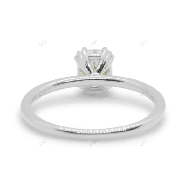 Three Prong Set Lab Grown Diamond Solitaire Ring