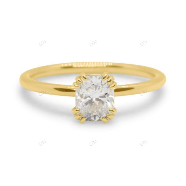 Three Prong Set Lab Grown Diamond Solitaire Ring