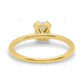 Three Prong Set Lab Grown Diamond Solitaire Ring