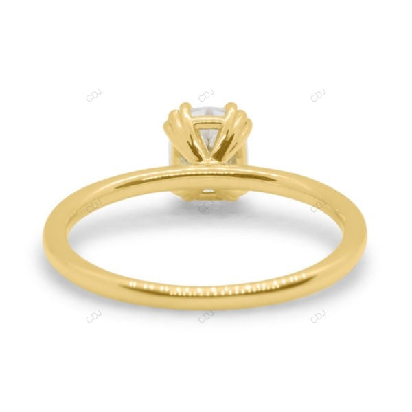 Three Prong Set Lab Grown Diamond Solitaire Ring