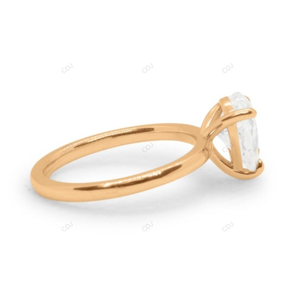 Pear Cut Rose Gold Lab Grown Diamond Ring