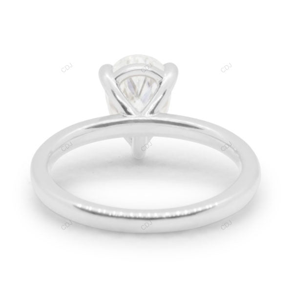 Pear Cut Rose Gold Lab Grown Diamond Ring
