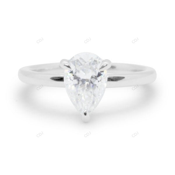 Pear Cut Rose Gold Lab Grown Diamond Ring