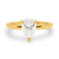 Pear Cut Rose Gold Lab Grown Diamond Ring