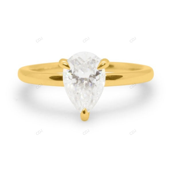 Pear Cut Rose Gold Lab Grown Diamond Ring